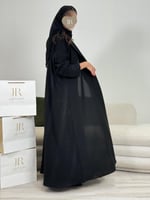 عباية غدير ا بليزر كريب الاناقة كاروهات دوائر