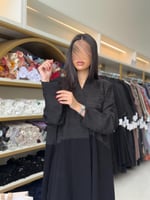 عباية كارما بقماش كريب الابداع اسود