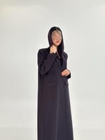 عباية | بليزر عفافة بقماش كريب باربي بنفسجي غامق