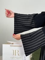 عباية سفانه ا قماش ملكي مع كاروهات