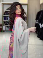 عبايه سحاب بقماش كريب تركي (طقم تركي ثلاث قطع)