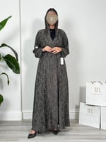 عباية دره ا بقماش حرير زيتي