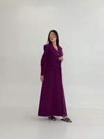عباية عنقاء | بليزر طقم تركي ثلاث قطع بنفسجي