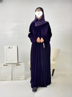 عباية تاليا مخمل كسرات كوري بنفسجي
