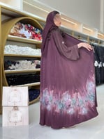 عباية نايله بقماش برنت كسرات بلاسيه عنابي