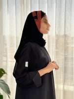 عباية كاري | بقماش حرير برتقالي