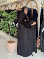 عباية هدى بقماش مخمل كوري تدخيلات شاكيرا