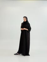 عباية امثال بقماش انترنت بتطريز عنابي