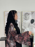 عباية ارام ا بقماش شيفون ملون