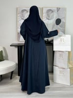 عباية سماء | قماش كريب سيلك كحلي