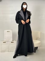 تشكيلة شتاء 2026 - عباية نجمه بقماش فرو خاروف اسود...