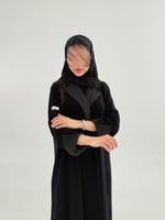 عباية دلال بقماش كريب الابداع تدخيلات جوخ