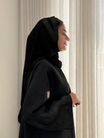 عباية شيماء | بقماش كريب الاناقه وجاكار