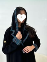 عباية الجازي بقماش ملكي تدخيلات كشميري تركواز