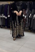 عباية الترف بقماش شيفون مخمل مبطن برسم انيق