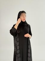 عباية داليا بقماش كريب ملكي تدخيلات جبير ملكي 2