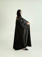 عباية ميسان بقماش كريب الاناقة بكم اورجنزا اوراق ش...