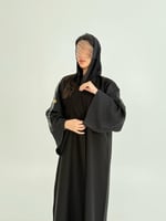 عباية ميسان بقماش كريب الاناقة بكم اورجنزا سنبلة ا...