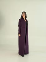 عباية غدي بقصة بليزر بقماش كريب باربي بنفسجي