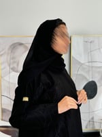 عباية نوف ا الاناقة تطريز كامل اسود