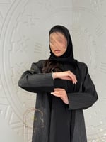 عباية ربى بقماش كريب الاناقة تدخيلات جاكار مخطط اس...