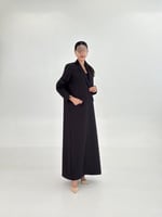 عباية | بليزر عفافة بقماش كريب باربي بنفسجي غامق