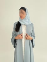 عباية نوريه بقماش كريب انترنت بارد بتخريم كمبيوتر...