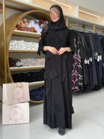 عباية الاميره كريب الابداع مزين بكلف شك