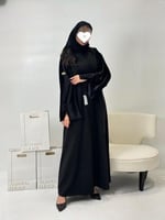 تشكيلة شتاء 2024 - عباية حياة بقماش شامواه مع مخمل...