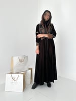 Winter collection ا عباية صوفيا مخمل مع جاكار - بن...