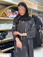 عباية شموخ بقماش كريب ريحانه اسود