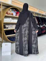 عباية هالي كريب الاناقة تدخيلات شاكيرا رمادي