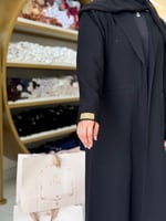 عباية فرايا بليزر بقماش كريب رموش اسود