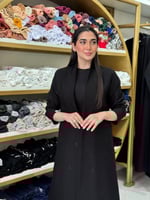 عباية اصيلة بقصة بليزر بقماش كريب الاناقة بتطريز ن...