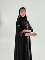 عباية عقيله بقماش انترنت بتطريز موف