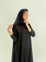 عبايه تسواهن بقماش انترنت دبل كلوش تطريز بأناقة فا...