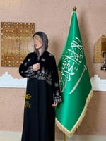 اليوم الوطني | عباية رؤية بقماش كريب الابداع بتطري...