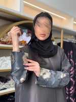 عباية ايلول بقماش جاكار بني