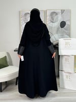 عباية ندى ا بقماش كريب تدخيلات تفته