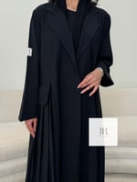 عباية انفال l بقماش انترنت بكسرة عالمية - اسود