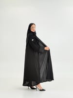 عباية نوار بقماش انترنت شك بالكم