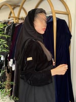 عباية هدى بقماش مخمل كوري تدخيلات شاكيرا