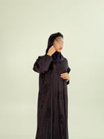 عباية حنين بقماش اورجنزا فلوك مخرم موف