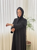 عباية تولين بقماش كريب راما تدخيلات روكاما