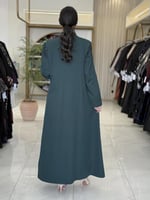 عباية إيليف بقماش كربب باربي تركي اخضر ( طقم ثلاث...