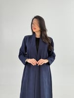 بليزر | عباية ديلان بقماش حرير تركي مشجر كحلي