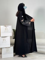 عباية وفاء ا بقماش كريب الاناقة بكم انيق