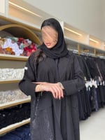 عباية ليلى بليزر بقماش كريب الاناقة مع جوانب دانتي...