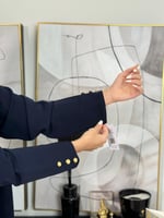 عباية لامينا ا كريب إحساس مزين بكسرات وربطه كحلي