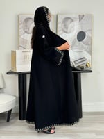 عباية فيور | اسود مع اخضر